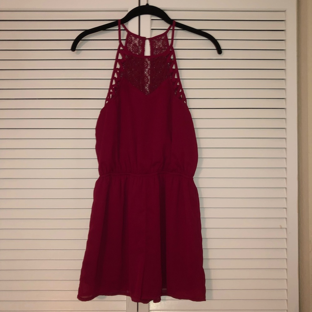 Burgundy Romper